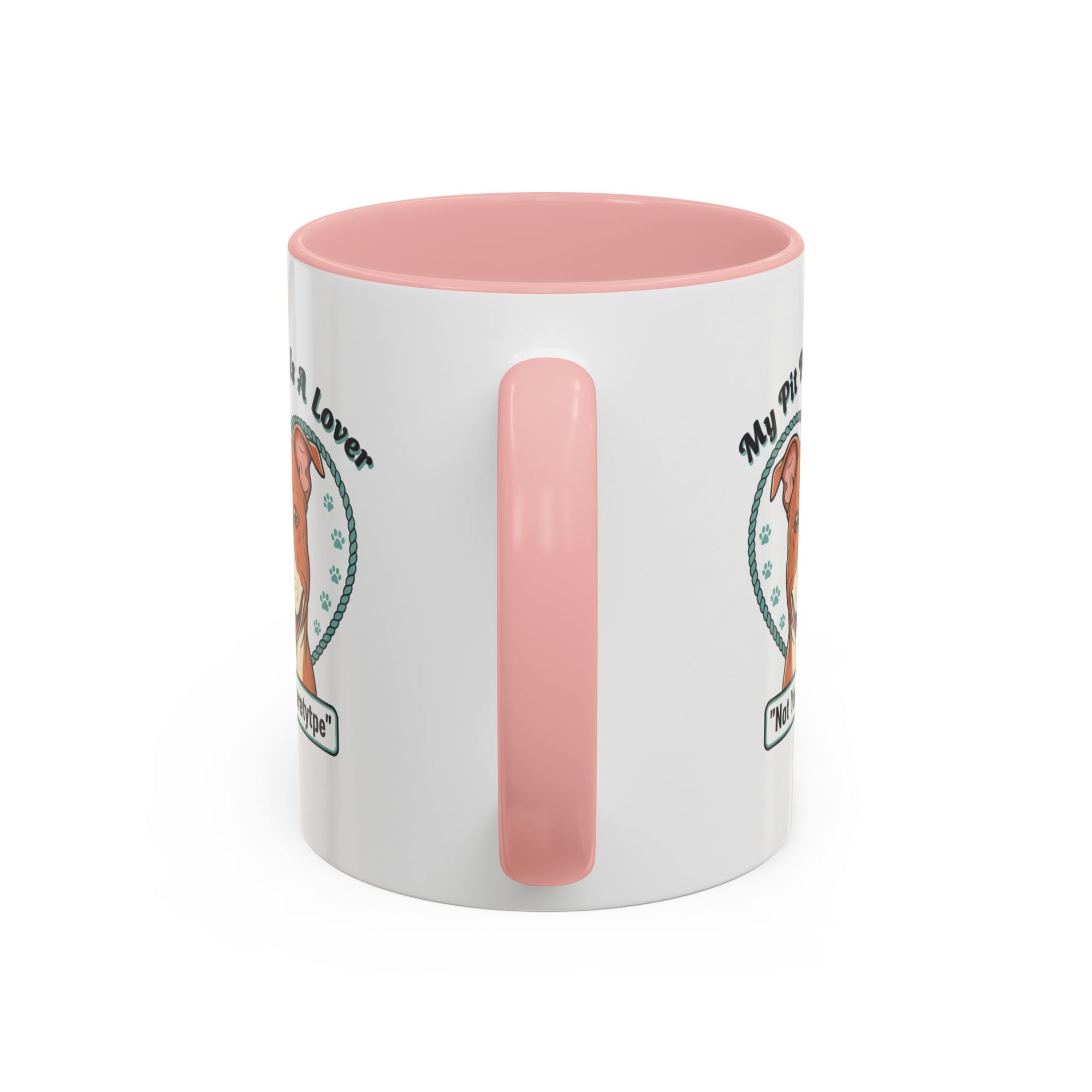 Pit Bull Coffee Mug - "My Pit Bull Is A Lover" Accent Mug - Free USA Shipping - Not Your Stereotype Dog Lover Gift (11/15oz)