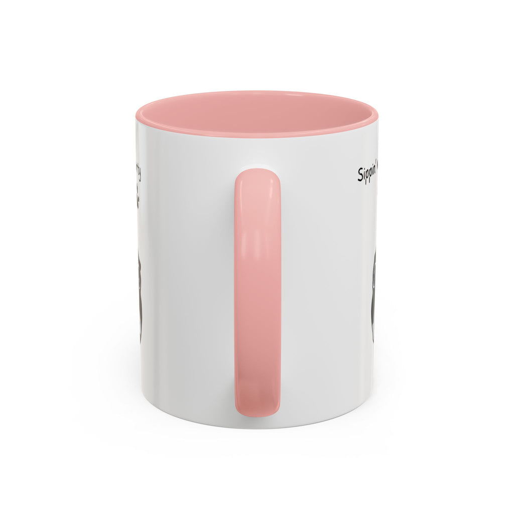 Snorty Dog Lover's Mug | Sippin' with My Snorty Sidekick | Pet Owner Gift | Cute Coffee Mugs | 11oz 15oz Black Accent Cups