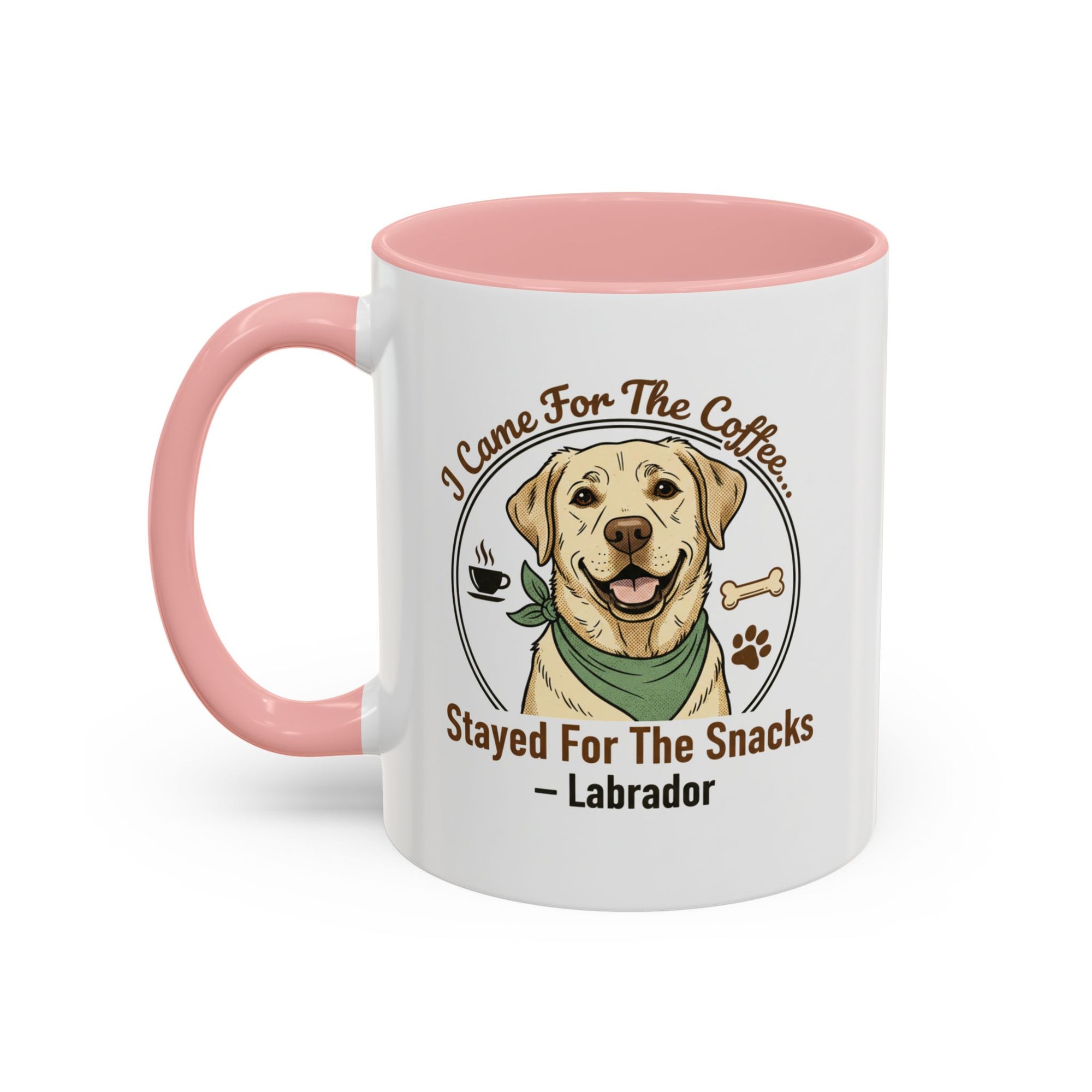 Labrador Coffee Mug - "I Came For The Coffee, Stayed For The Snacks" - Free USA Shipping