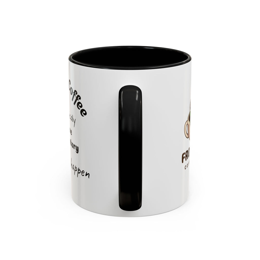 Coffee Lover's Accent Mug, Funny Mug for Coffee Enthusiasts, Gift for Coffee Addicts, Unique Office Mug, Crime Documentary Theme