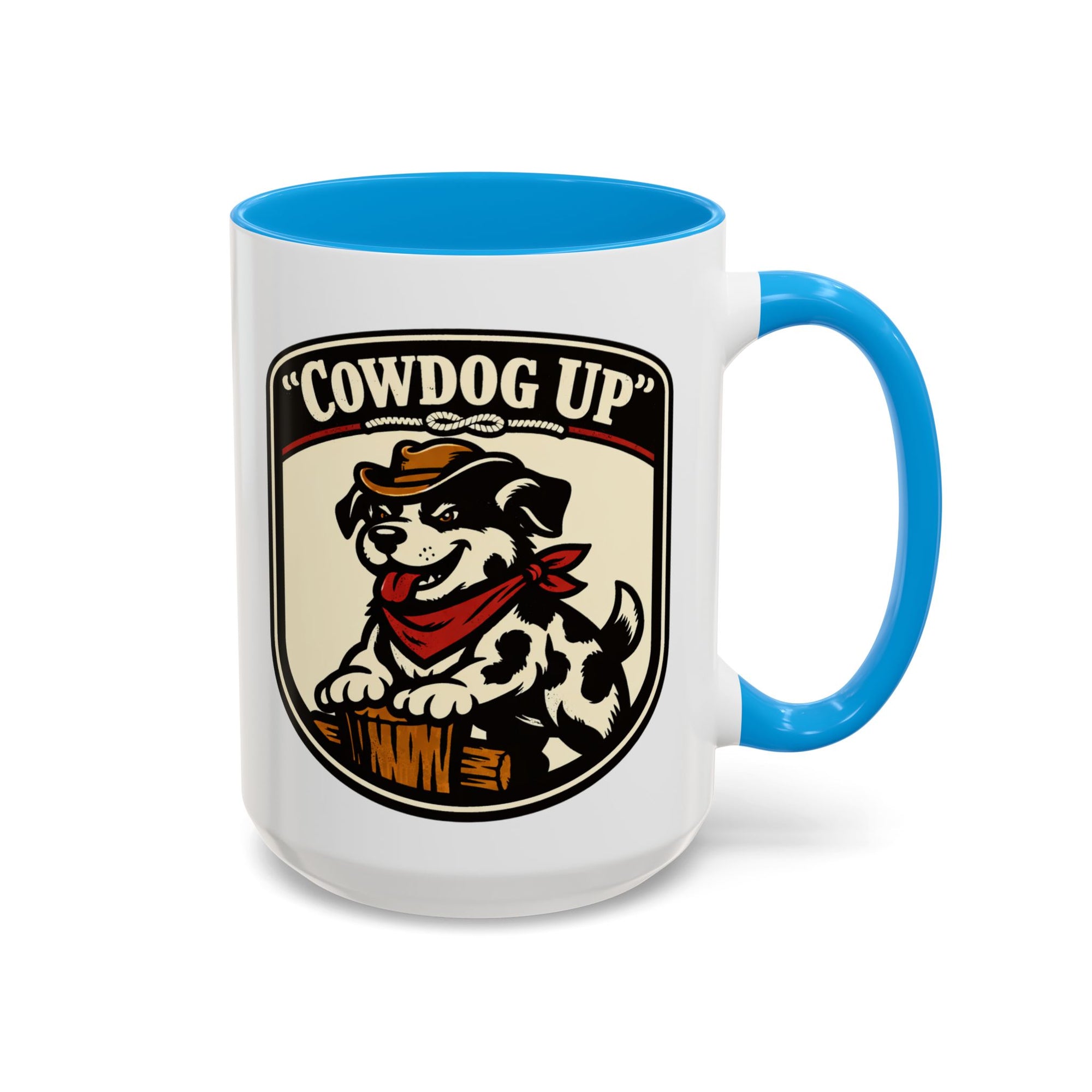 Cowdog Up Coffee Mug — Retro Western Dog Graphic (11oz & 15oz) | Free USA Shipping