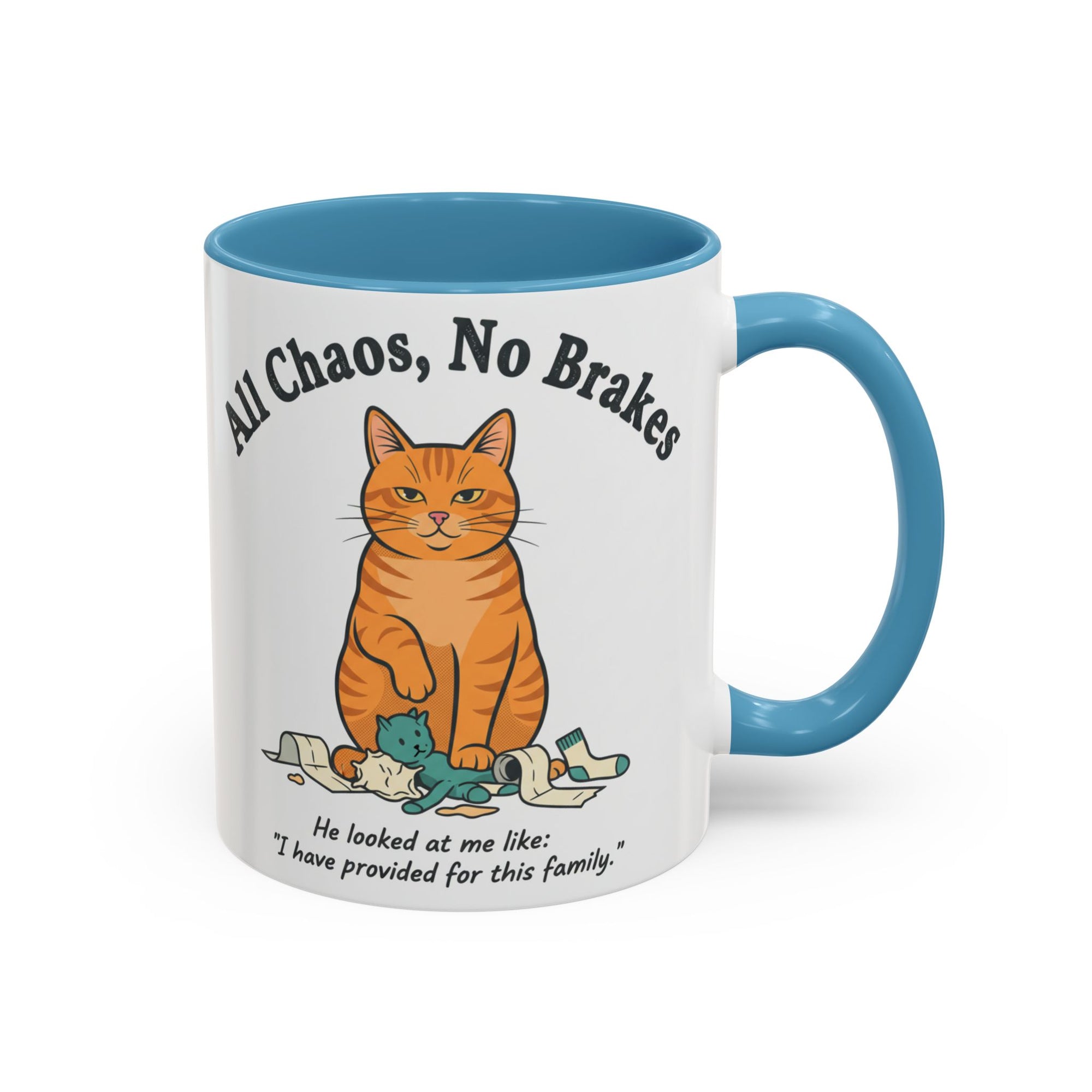 All Chaos No Brakes Cat Mug - Free USA Shipping (Orange Cat Energy)