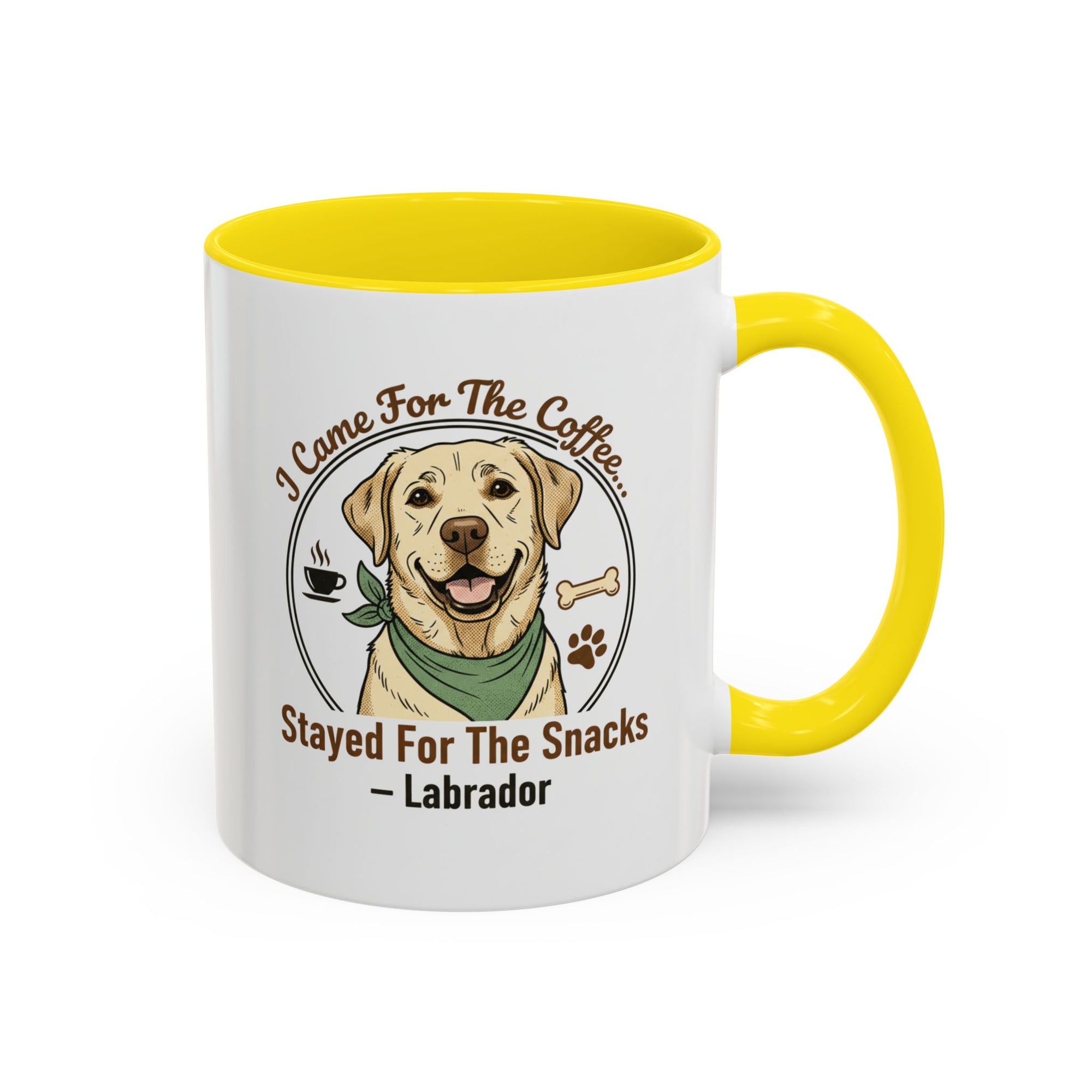 Labrador Coffee Mug - "I Came For The Coffee, Stayed For The Snacks" - Free USA Shipping