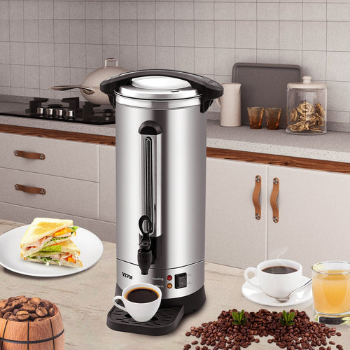 110 Cup Commercial Coffee Urn - Stainless Steel Coffee Dispenser - Free USA Shipping